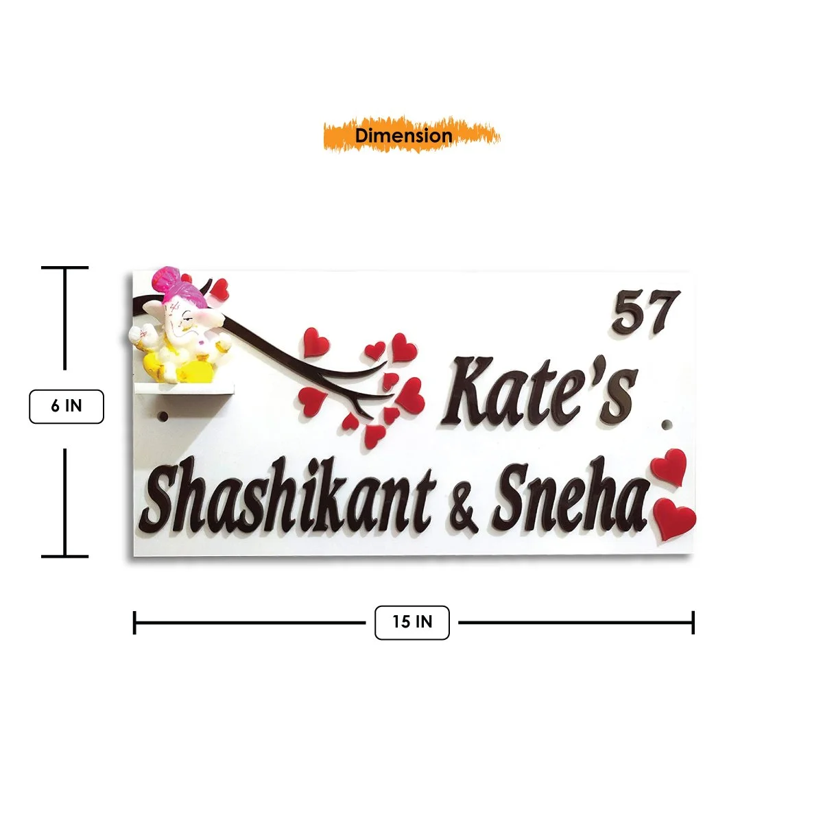 Home Decor Wooden Beautiful Personalized Wooden Name Plate for Home Sturdy Durable Home Decor Showpiece and Gifts by HomeDecorKart and Karigaari India
