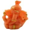 Lord Ganesha Wearing Paghadi And Sitting With One Leg Fold Orange Colour Idol for Home Decor - Image 5
