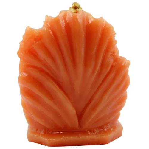 Car Dashboard Idols Lord Ganesha sitting On Sihansan Crown Orange Colour Idol for Home Decor Home Decor Showpiece and Gifts by HomeDecorKart and Karigaari India