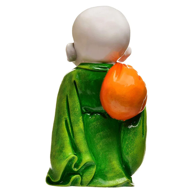 Buddha Idols Handcrafted Ployresin Lord Buddha Multicolour Laughing And Standing Statue Showpiece Home Decor/Office Decor/Spiritual Gift Home Decor Showpiece and Gifts by HomeDecorKart and Karigaari India
