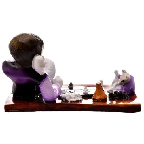 Ganesha Idols Unique Little Lord Ganesha Playing Chess With Mouse Best Item for Home Decor Home Decor Showpiece and Gifts by HomeDecorKart and Karigaari India