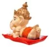 Lord Ganesha Sleeping With Mouse Idol Best & Unique Design Red Color for Home Decor - Image 5