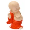 Handcrafted Ployresin Lord Buddha Standing  Statue  Showpiece Home Decor/Office Decor/Spiritual Gift, Orange Colour - Image 3