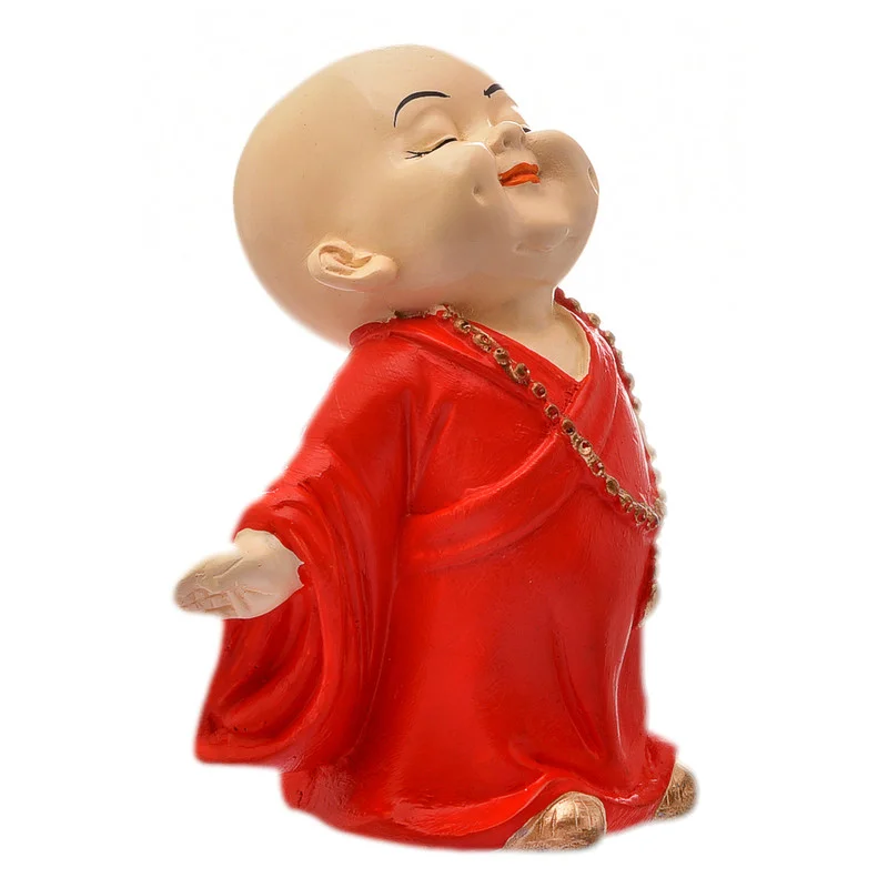 Buddha Idols Handcrafted Ployresin  Orange Colour Lord Buddha Standing Statue  Showpiece Home Decor/Office Decor/Spiritual Gift Home Decor Showpiece and Gifts by HomeDecorKart and Karigaari India