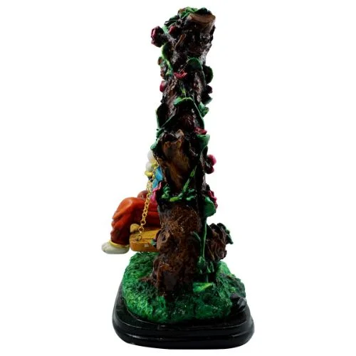 Ganesha Idols Lord Ganesha Sitting on Jhula Playing Flute Idol for Home Decor Home Decor Showpiece and Gifts by HomeDecorKart and Karigaari India