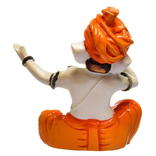 Ganesha Idols Unique Little Lord Ganesha Singing Idol Orange Best for Home Decor Home Decor Showpiece and Gifts by HomeDecorKart and Karigaari India