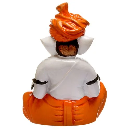 Ganesha Idols Unique Little Lord Ganesha Playing Dhol Idol Orange Best for Home Decor Home Decor Showpiece and Gifts by HomeDecorKart and Karigaari India