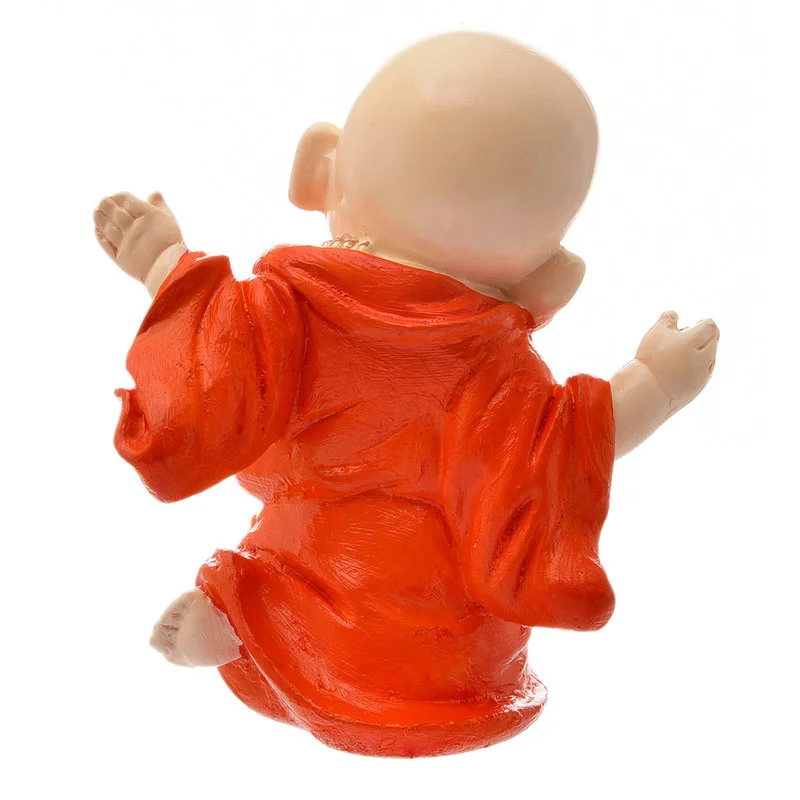 Buddha Idols Handcrafted Ployresin Lord Buddha Standing  Statue  Showpiece Home Decor/Office Decor/Spiritual Gift, Orange Colour Home Decor Showpiece and Gifts by HomeDecorKart and Karigaari India