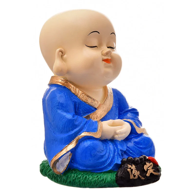 Buddha Idols Handcrafted Ployresin Lord Buddha Dark Blue Meditating Statue  Showpiece Home Decor/Office Decor/Spiritual Gift Home Decor Showpiece and Gifts by HomeDecorKart and Karigaari India