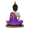 Handcrafted Ployresin Lord Buddha Meditating Statue Sitting On Golden Colour Table Showpiece Home Decor/Office Decor/Spiritual Gift, Purple Colour - Image 5