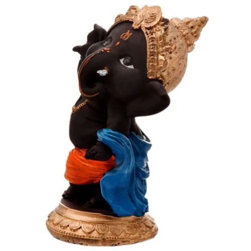 Ganesha Idols Unique Little Lord Ganesha Standing Idol Black Color Best Item for Home Decor Home Decor Showpiece and Gifts by HomeDecorKart and Karigaari India