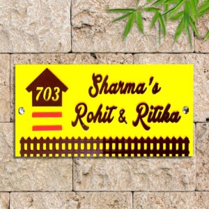 Durable Custom Wooden Name Plate for House Stylish Personalized - Karigaari India Aesthetic Home Decor