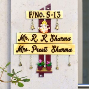Family Custom Durable Wooden Name Plate for Home Stylish Personalized - Karigaari India Aesthetic Home Decor