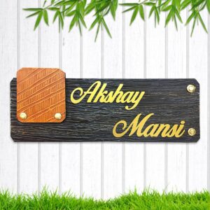 Durable Custom Wooden Name Plate for House Stylish Beautiful Decor - Karigaari India Aesthetic Home Decor