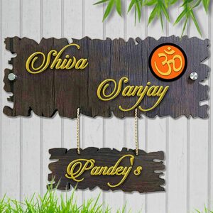 Custom Stylish Wooden Name Plate for House Durable Beautiful Decor - Karigaari India Aesthetic Home Decor