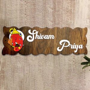 Custom Beautiful Wooden Name Plate for Office Home Durable Personalized - Karigaari India Aesthetic Home Decor