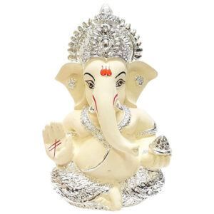 Antique Ganesha for Car Dashboard & Gifting (Yellow) - Karigaari India Aesthetic Home Decor