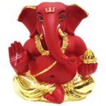 Dagdu Ganesha in Sitting Posture for Car Dashboard - Karigaari India Aesthetic Home Decor