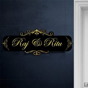 Beautiful Durable Name Plate for Bungalow Personalized Home Decor (Acrylic) - Karigaari India Aesthetic Home Decor