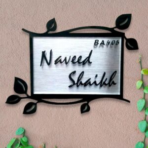 Custom Durable Wooden Name Plate for House Stylish Beautiful - Karigaari India Aesthetic Home Decor
