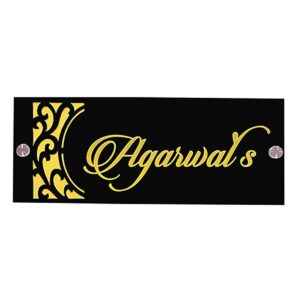 Durable Personalized Acrylic Name Plate for House Beautiful Sturdy Decor - Karigaari India Aesthetic Home Decor
