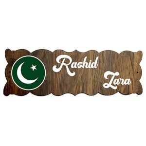 Durable Beautiful Wooden Name Plate for House Custom Stylish Decor - Karigaari India Aesthetic Home Decor