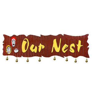 Durable Personalized Wooden Name Plate for House Sturdy Beautiful - Karigaari India Aesthetic Home Decor