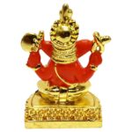Ceramic Gold Plated Ganesha Stylish for Car Dashboard & Home Decor - Karigaari India Aesthetic Home Decor