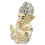 Antique Ganesha for Car Dashboard & Gifting (Yellow) - Karigaari India Aesthetic Home Decor