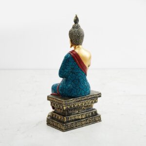 Blessing Buddha Murti | Resin Statue with Abhaya Mudra for Positive Energy - Karigaari India Aesthetic Home Decor