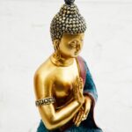 Blessing Buddha Murti | Resin Statue with Abhaya Mudra for Positive Energy - Karigaari India Aesthetic Home Decor