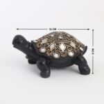 Black & Gold Decorative Resin Turtle Vastu Showpiece for Home Decor, Wealth & Good Luck - Karigaari India Aesthetic Home Decor