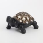 Black & Gold Decorative Resin Turtle Vastu Showpiece for Home Decor, Wealth & Good Luck - Karigaari India Aesthetic Home Decor