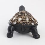 Black & Gold Decorative Resin Turtle Vastu Showpiece for Home Decor, Wealth & Good Luck - Karigaari India Aesthetic Home Decor