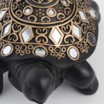 Black & Gold Decorative Resin Turtle Vastu Showpiece for Home Decor, Wealth & Good Luck - Karigaari India Aesthetic Home Decor