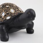 Black & Gold Decorative Resin Turtle Vastu Showpiece for Home Decor, Wealth & Good Luck - Karigaari India Aesthetic Home Decor