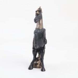 Majestic Rearing Black Horse Statue Decorative Resin Showpiece for Home, Office, and Vastu Success Symbol - Karigaari India Aesthetic Home Decor