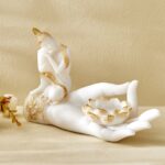 Buddha Trio Statue Set | Seated, Reclining, Candle Holder - Resin Decor-Resin Set for Meditation & Peaceful Home - Karigaari India Aesthetic Home Decor