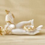 Buddha Trio Statue Set | Seated, Reclining, Candle Holder - Resin Decor-Resin Set for Meditation & Peaceful Home - Karigaari India Aesthetic Home Decor