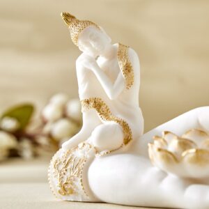 Buddha Trio Statue Set | Seated, Reclining, Candle Holder - Resin Decor-Resin Set for Meditation & Peaceful Home - Karigaari India Aesthetic Home Decor
