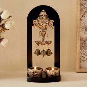 andcrafted Ganesha Murti Ganpati Bappa Resin Idol for Pooja & Gifts - Karigaari India Aesthetic Home Decor
