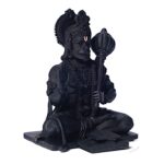 Black Resin Lord Hanuman Statue - Hindu Deity Figurine - Spiritual Home Decor - Religious Gift - Karigaari India Aesthetic Home Decor