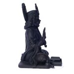 Black Resin Lord Hanuman Statue - Hindu Deity Figurine - Spiritual Home Decor - Religious Gift - Karigaari India Aesthetic Home Decor