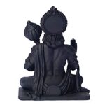 Black Resin Lord Hanuman Statue - Hindu Deity Figurine - Spiritual Home Decor - Religious Gift - Karigaari India Aesthetic Home Decor