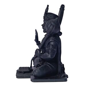 Black Resin Lord Hanuman Statue - Hindu Deity Figurine - Spiritual Home Decor - Religious Gift - Karigaari India Aesthetic Home Decor