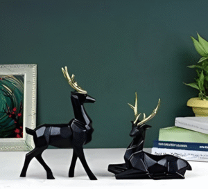 Geometric Deer Figurines - Modern Home Decor - Karigaari India Aesthetic Home Decor