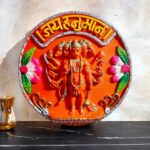 Panchmukhi Hanuman Wall Hanging Vibrant Resin Statue - Karigaari India Aesthetic Home Decor