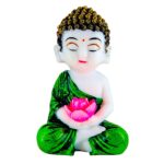 Adorable Baby Buddha Resin Statue - Peaceful Home Decor & Spiritual Gift - Karigaari India Aesthetic Home Decor