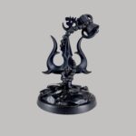 Black Resin Trishul with Damru and Om Symbol | Lord Shiva Trishul Idol for Home Decor, Puja, and Gifting | Spiritual Statue for Positive Energy & Protection - Karigaari India Aesthetic Home Decor