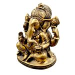 Antique Finish Lord Ganesha Idol Resin Ganpati Statue for Home Temple, Office & Gift Decor | Auspicious Ganesh Murti - Karigaari India Aesthetic Home Decor